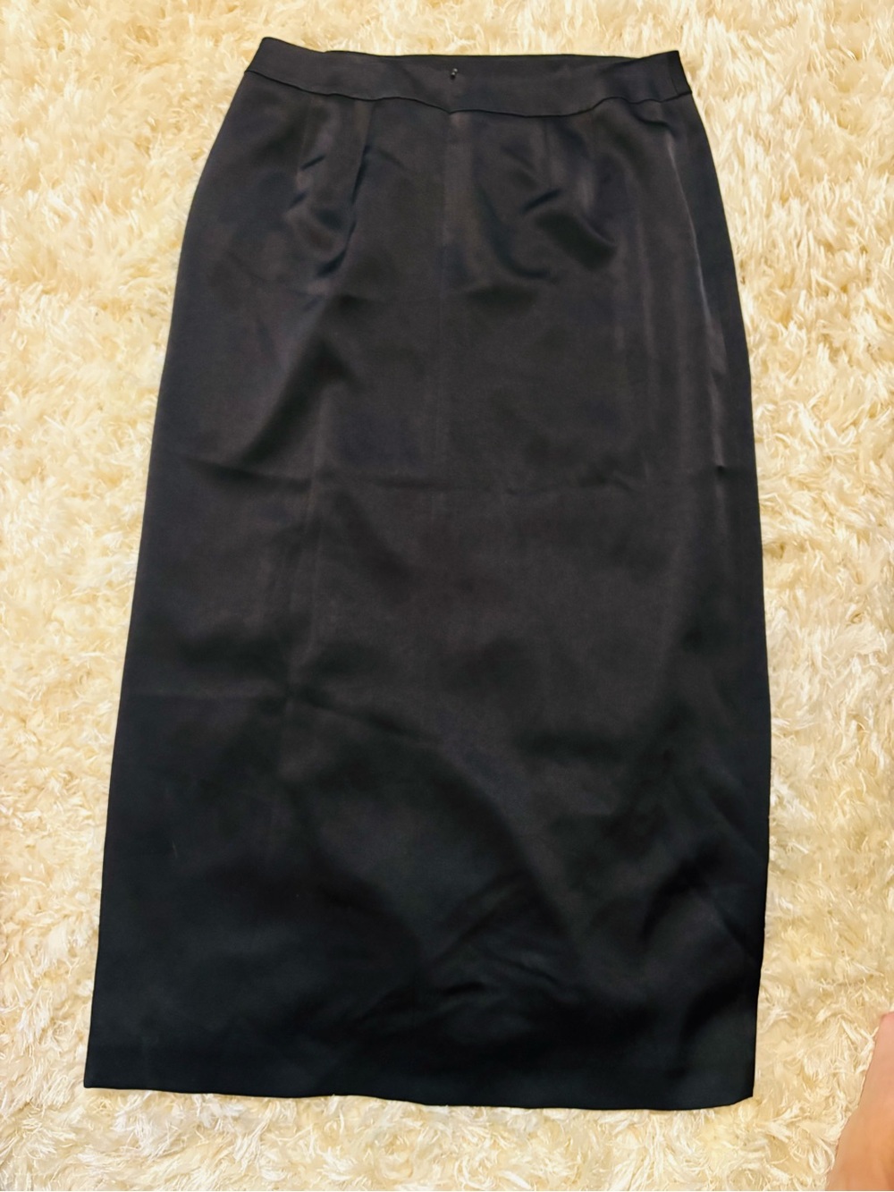 Satin Maxi Formal Straight Black Skirt